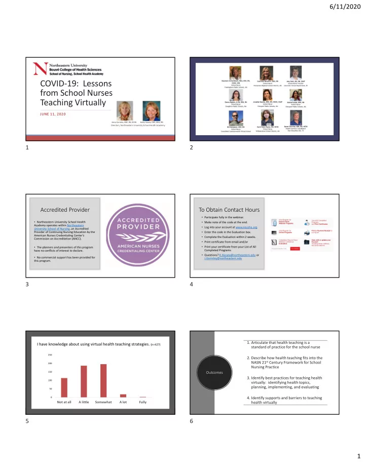 covid 19 lessons from school nurses teaching virtually