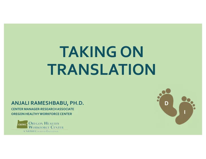 taking on translation