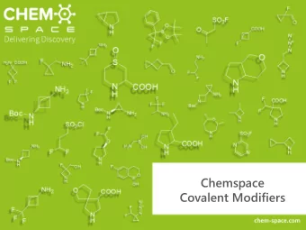 Chemspace  Covalent Modifiers  Description  Compounds that possess moieties able to react with
