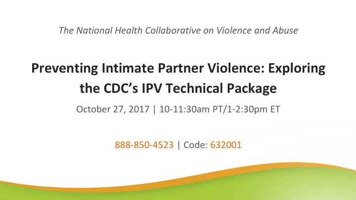 preventing intimate partner violence exploring the cdc s
