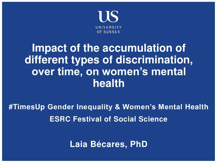 over time on women s mental