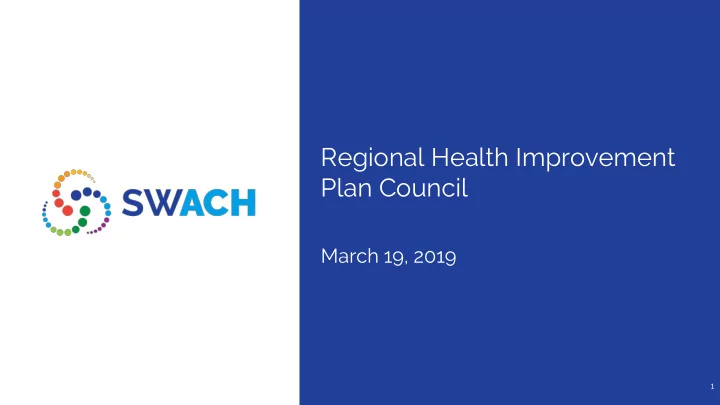 regional health improvement plan council