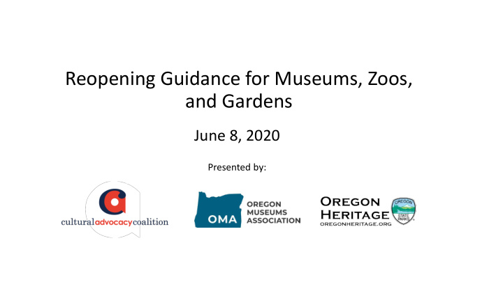 reopening guidance for museums zoos and gardens