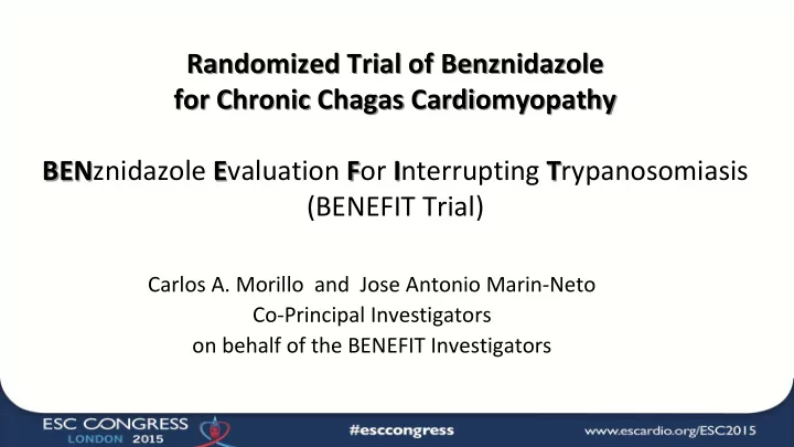 randomized trial of benznidazole benznidazole randomized