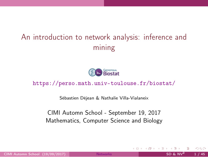 an introduction to network analysis inference and mining