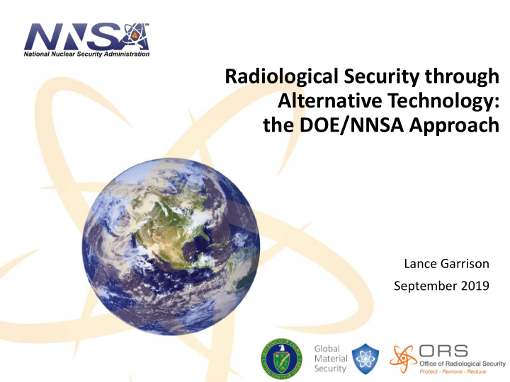 radiological security through alternative technology the
