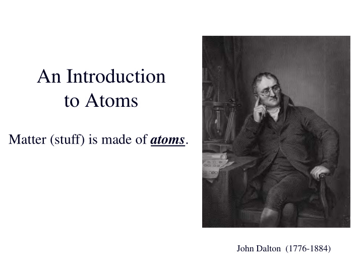 an introduction to atoms