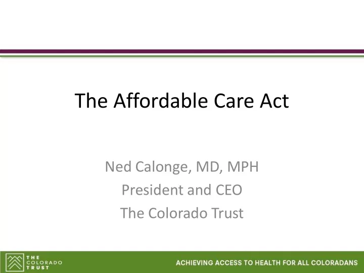 the affordable care act