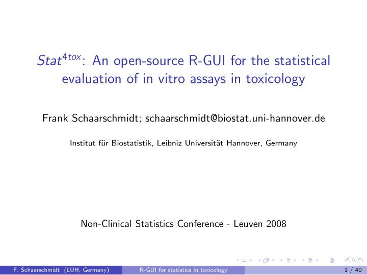 stat 4 tox an open source r gui for the statistical