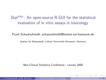 Stat 4 tox : An open-source R-GUI for the statistical  evaluation of in vitro assays in toxicology