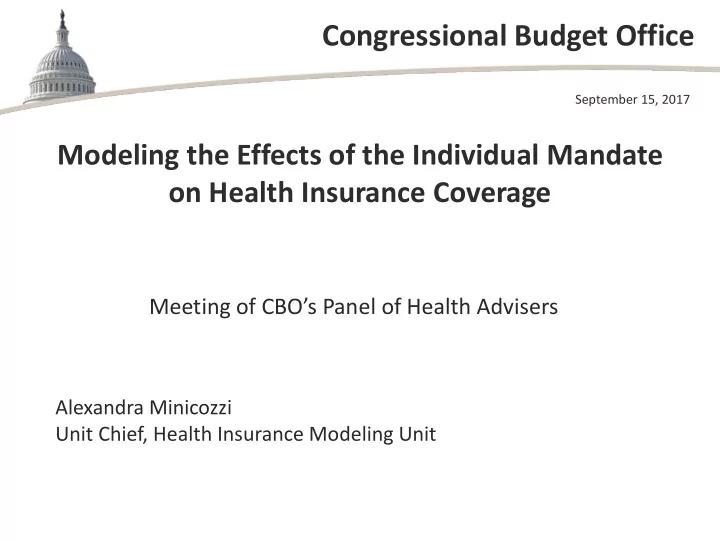congressional budget office