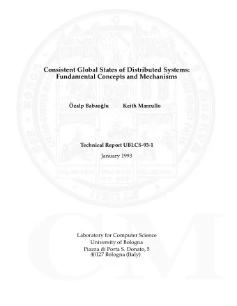 CM  Laboratory for Computer Science  University of Bologna  Piazza di Porta S. Donato, 5  40127