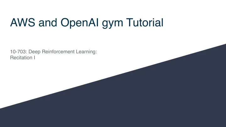 aws and openai gym tutorial