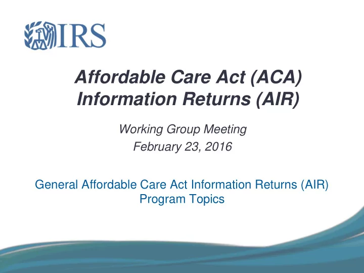 affordable care act aca