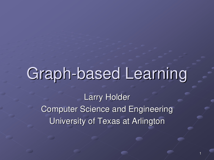 graph based learning based learning graph