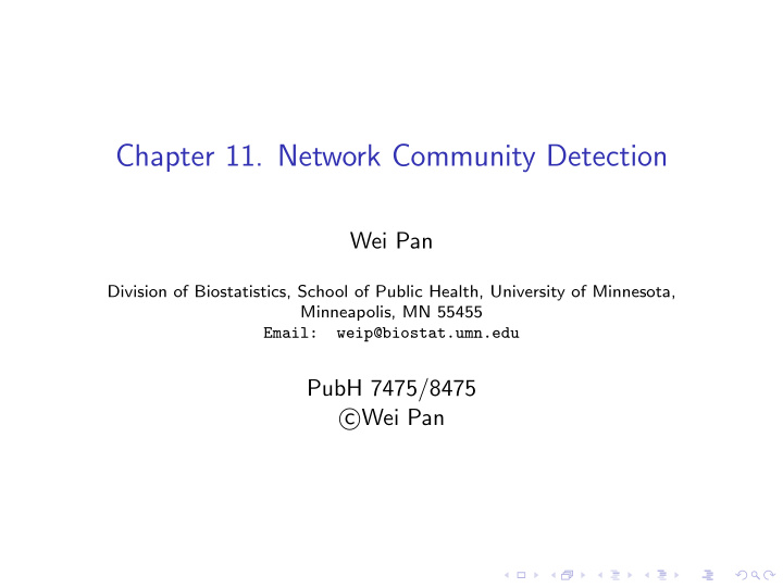 chapter 11 network community detection