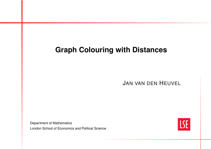 graph colouring with distances