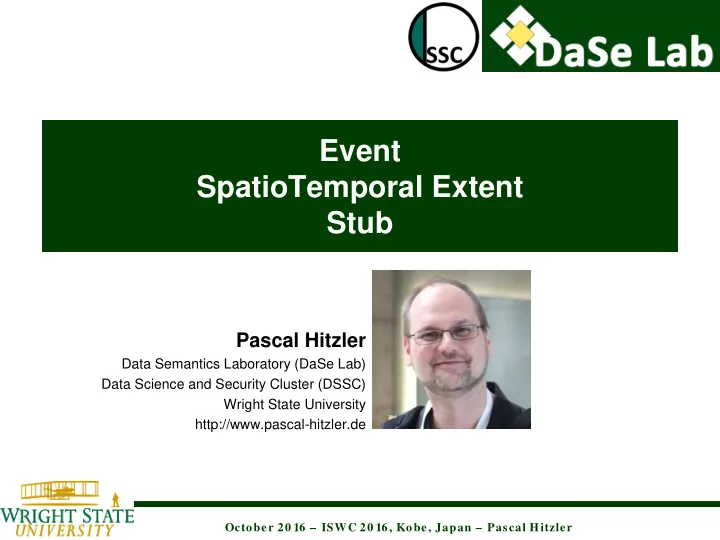 event spatiotemporal extent stub
