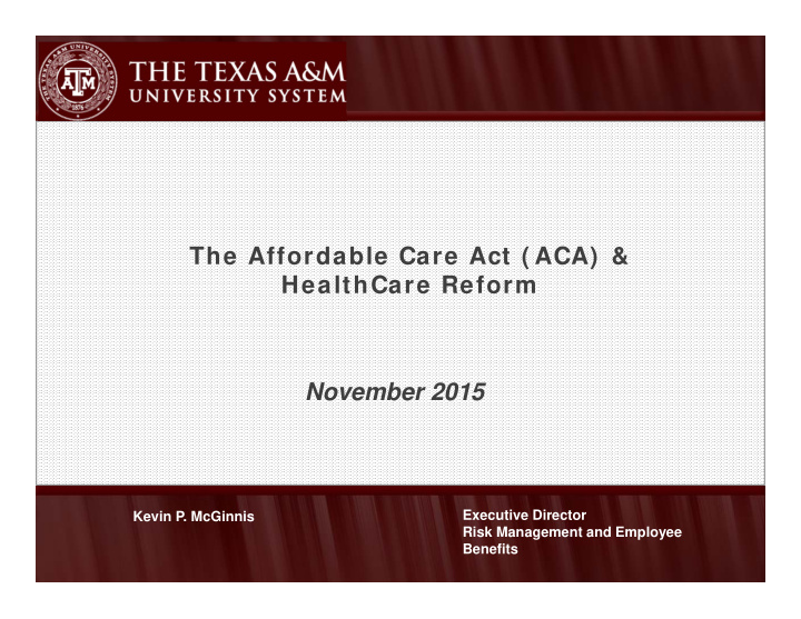 the affordable care act aca amp healthcare reform