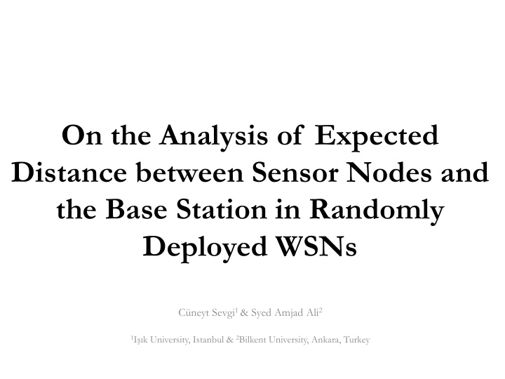 distance between sensor nodes and