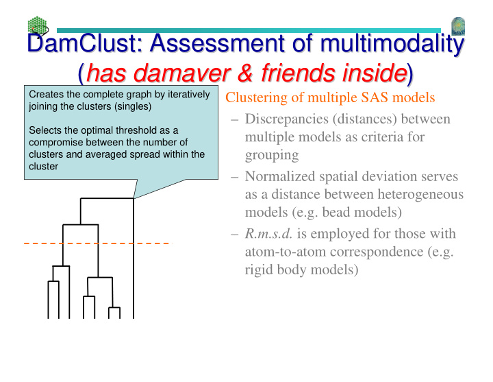 damclust assessment of multimodality assessment of