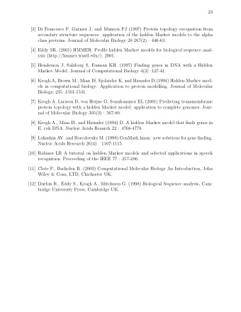 23  [3] Di Francesco F, Garnier J, and Munson PJ (1997) Protein topology recognition from