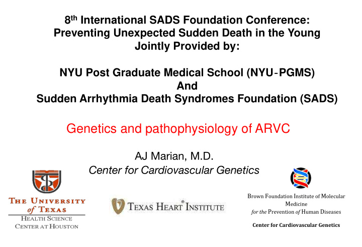 genetics and pathophysiology of arvc