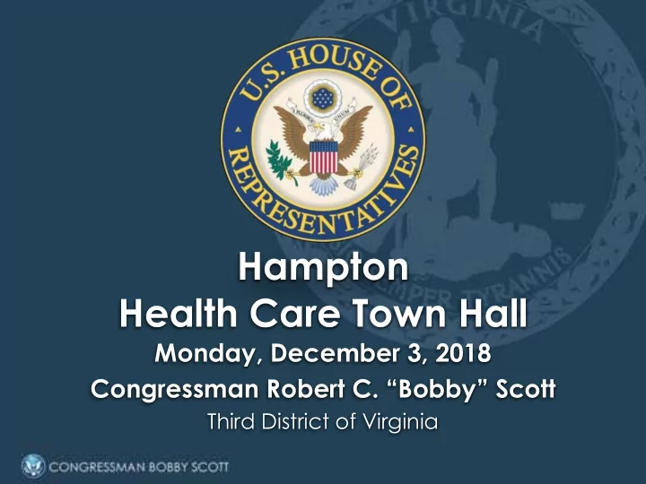 hampton health care town hall