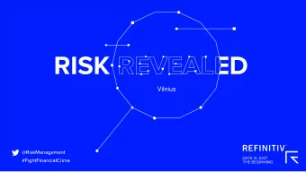 Vilnius  Nicolas Falmagne  Head of Nordics &amp; Benelux  Refinitiv  Who we are and what  we do