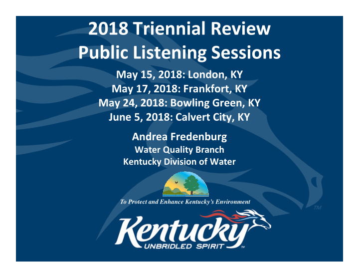 2018 triennial review public listening sessions