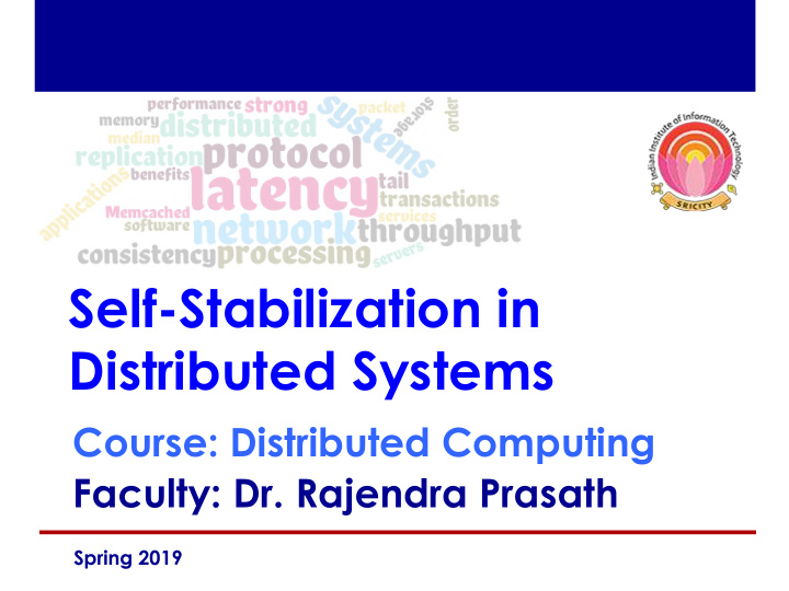self stabilization in distributed systems