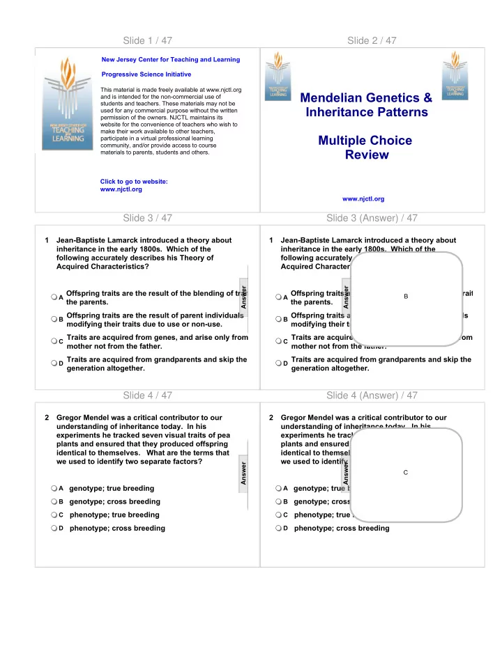 mendelian genetics