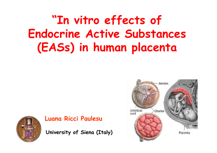 in vitro effects of endocrine active substances eass in