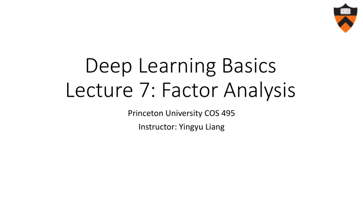 lecture 7 factor analysis