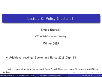 Last Time: We want RL Algorithms that Perform  Optimization  Delayed consequences  Exploration