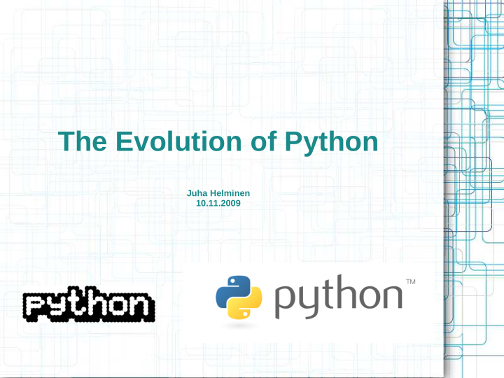 the evolution of python