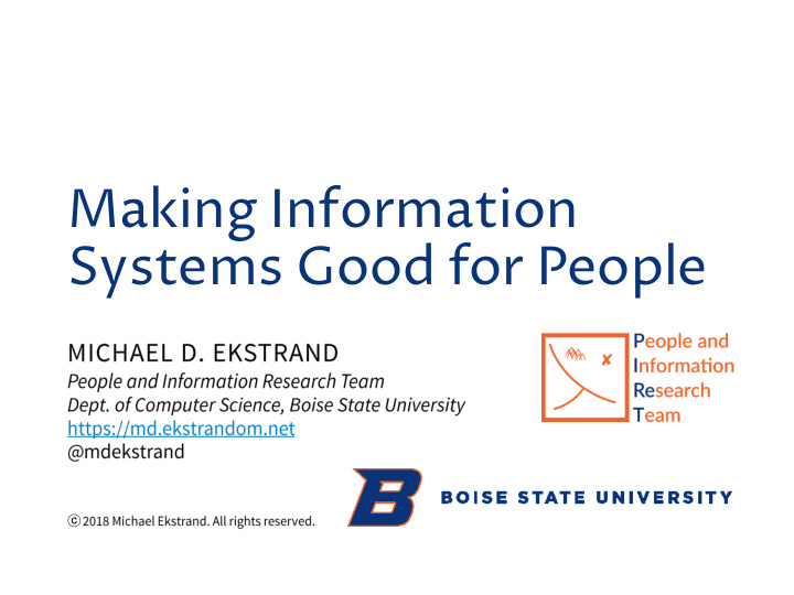 systems good for people