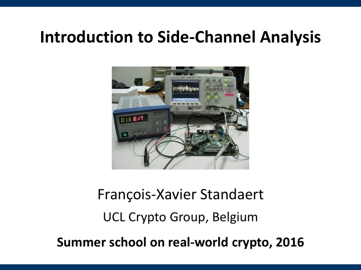 introduction to side channel analysis
