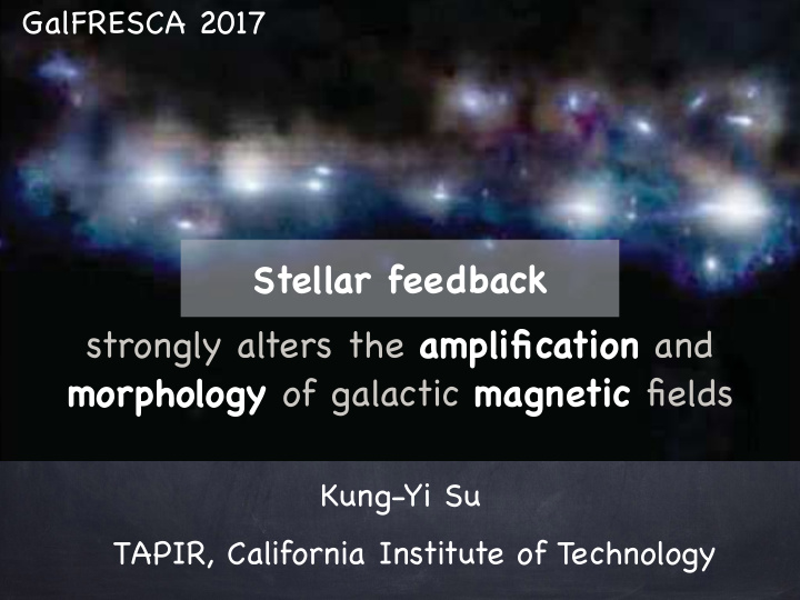 stellar feedback strongly alters the amplification and