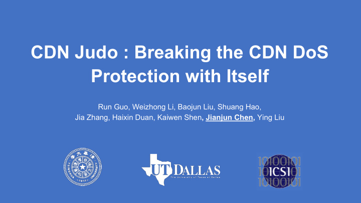 cdn judo breaking the cdn dos protection with itself
