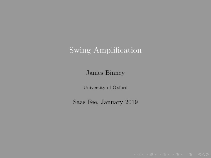 swing amplification