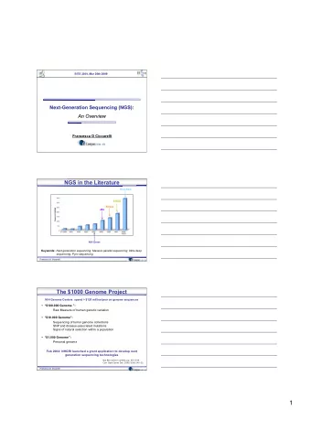 1  Traditional Genome Sequencing  Based on the protocol used at JGI (http://www.jgi.doe.gov/)  I.