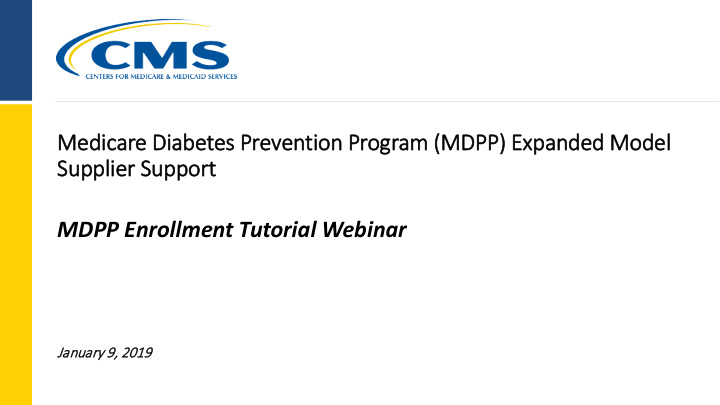 medicare e di diabetes p prevention on progr gram mdp dpp