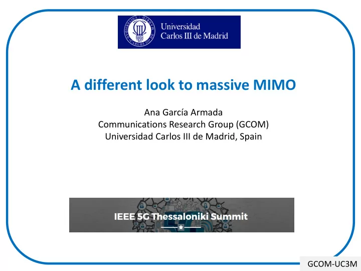 a different look to massive mimo
