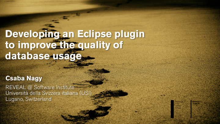 developing an eclipse plugin to improve the quality of