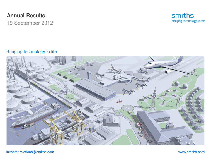 annual results 19 september 2012