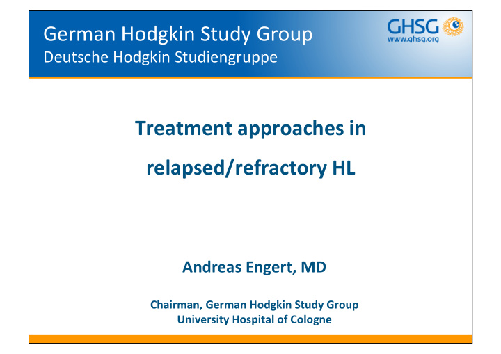 treatment approaches in relapsed refractory hl
