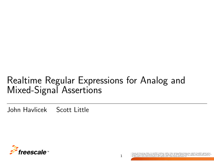 realtime regular expressions for analog and mixed signal