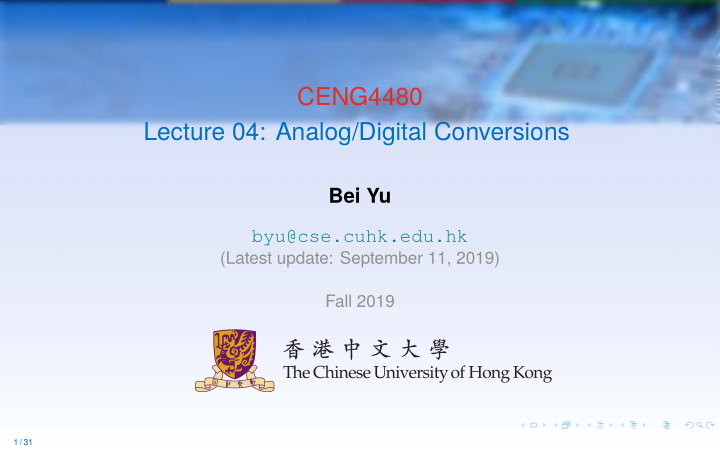 ceng4480 lecture 04 analog digital conversions