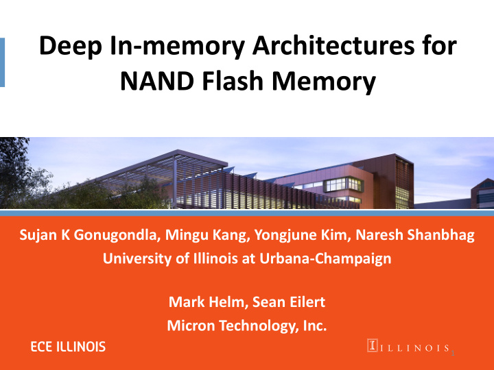 deep in memory architectures for nand flash memory
